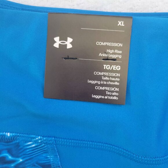 Under Armour HeatGear Womens Hi Rise Ankle Compression Leggins 1367028-406 NWT - Picture 5 of 6
